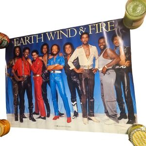 Earth Wind & Fire Band Vintage 1981 Promo Poster 24x32 Original CBS Records‎